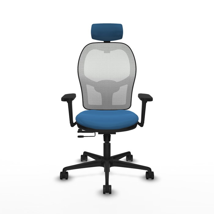 PIQUERAS Y CRESPO Silla de oficina Jorquera con mecanismo Sincro/Traslack Azul claro y Blanco PIQUERAS Y CRESPO Silla de oficina Jorquera con mecanismo Sincro/Traslack Azul claro y Blanco