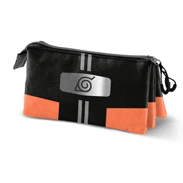 Naruto Estuche Portatodo Triple Dress Multicolor, 3 Compartimentos, Resistente y Repelente a Líquidos
