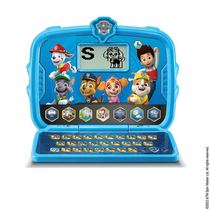 V-TECH Ordenador Portátil Educativo Patrulla Canina 2 en 1 (80-530322) con Teclado Plegable, 6 Actividades, Voces Reales y en Español, para Niños +3 Años