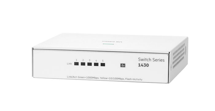 HP HPE Aruba Instant On 1430 Switch 5 puertos Gigabit Ethernet sin PoE no gestionado para PYMEs - Modelo 1430-5G