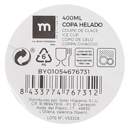 La Mediterranea Copa Helados 400 ml (Pack de 24 Unidades)</h1>