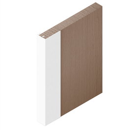 HERRAJES ALK Perfil Vertical Ducado Sp19 2.75 metros, Acabado Plata Mate, Herrajes en Blanco, Color Blanco y Negro