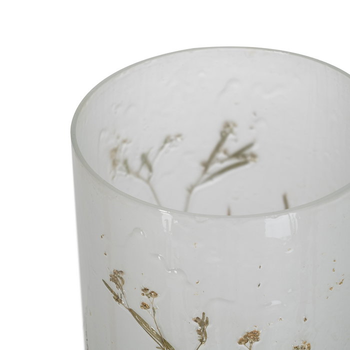 Portavelas Gris-Oro Cristal Decoración 15 X 15 X 20 cm