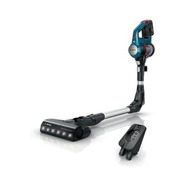 Bosch BSS71125AH Aspiradora Escoba 2 en 1 Sin Bolsa, para Secar, Negro/Azul, Batería 18V, 35 Min Autonomía, 82 dB