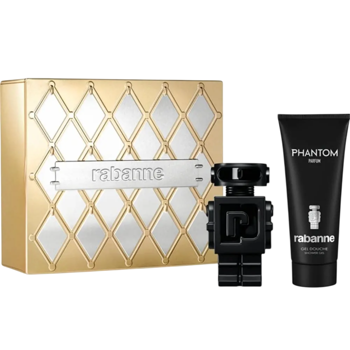 Set Paco Rabanne: Phantom, Parfum, For Men, 100 ml + Phantom, Hydrating, Shower Gel, Body, All Skin Types, 100 ml