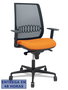 Piqueras Y Crespo Silla Alares Sincro Malla Negra y Asiento Naranja