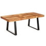 GIFTDECOR Mesa Auxiliar de Madera Trama 120 x 60 x 48 cm
