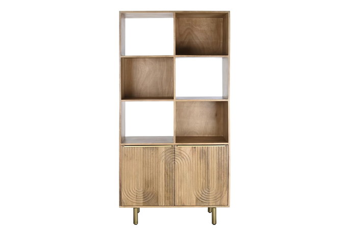 DKD Home Decor Estanteria Natural Dorado 90 x 40 x 180 cm DKD Home Decor Estanteria Natural Dorado 90 x 40 x 180 cm