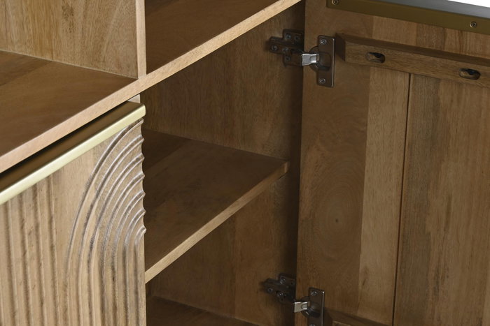 DKD Home Decor Estanteria Natural Dorado 90 x 40 x 180 cm DKD Home Decor Estanteria Natural Dorado 90 x 40 x 180 cm