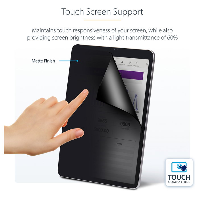 Startech Protector de Pantalla para Tableta, Orientación Vertical/Horizontal, Táctil, Ángulo de Visión +/-30°, Bloquea Hasta 51% Luz Azul, Mate Startech Protector de Pantalla para Tableta, Orientación Vertical/Horizontal, Táctil, Ángulo de Visión +/-30°, Bloquea Hasta 51% Luz Azul, Mate