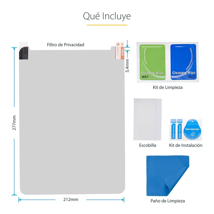 StarTech.com Filtro de Privacidad para iPad Pro 12.9" 3ra Gen+ - Protector Antirreflejos Mate con Reducción Luz Azul hasta 51% y Soporte Táctil - 129IP-PRIVACY-SCREEN