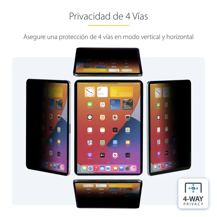 StarTech.com Filtro de Privacidad para iPad Pro 12.9" 3ra Gen+ - Protector Antirreflejos Mate con Reducción Luz Azul hasta 51% y Soporte Táctil - 129IP-PRIVACY-SCREEN
