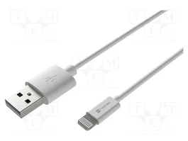 NATEC Cable PRATI USB 2.0 de 1m con conector Apple Lightning y USB A