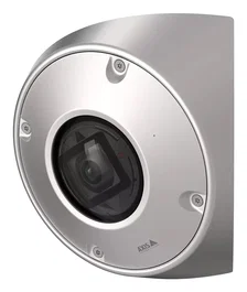 AXIS Q9216-SLV - Cámara de Seguridad IP Exterior de 4 MP para Montaje en Esquina con Carcasa Acero Inoxidable, IR Invisible 940 nm, WDR, Audio Bidireccional y PoE