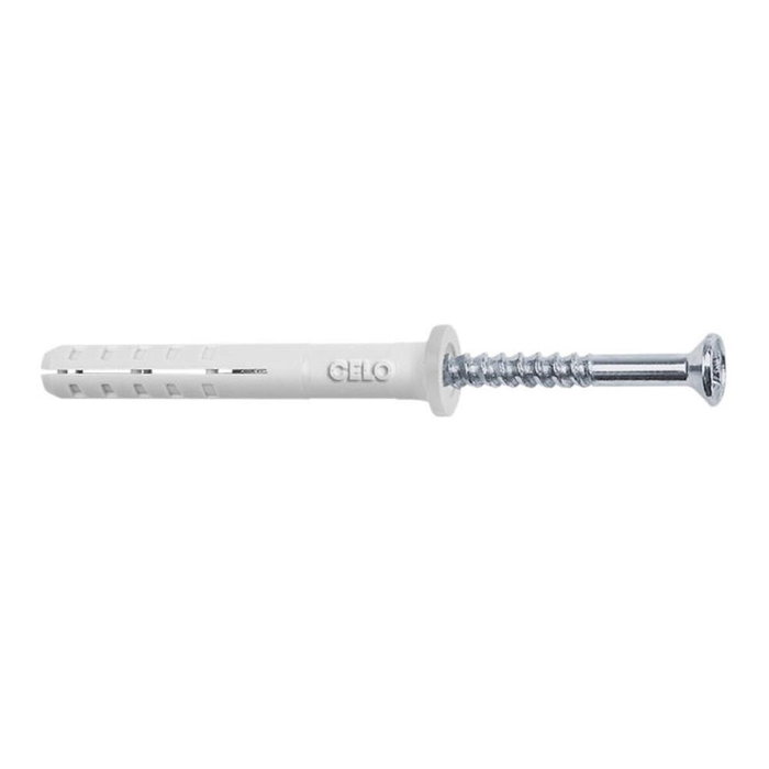 Celo Tacos de golpe ø6 x 35 mm con tornillos cabeza plana ø6 x 40 mm, 100 uds