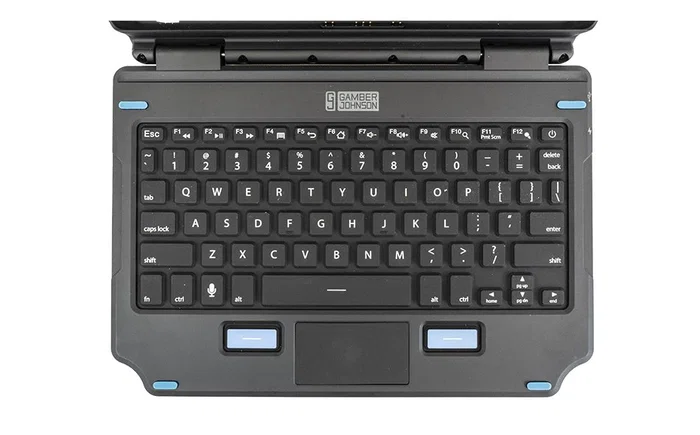 Gamber-Johnson 7160-1869-01 Teclado para Móvil QWERTY Inglés UK Negro Pogo Pin con Touchpad Retroiluminado y Funda para Samsung Tab Active4 Pro