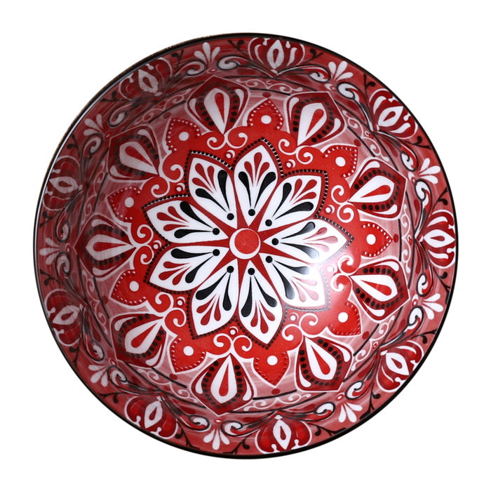 Home Deco Factory Ensaladera Jaipur Rojo Porcelana Diámetro 21 cm