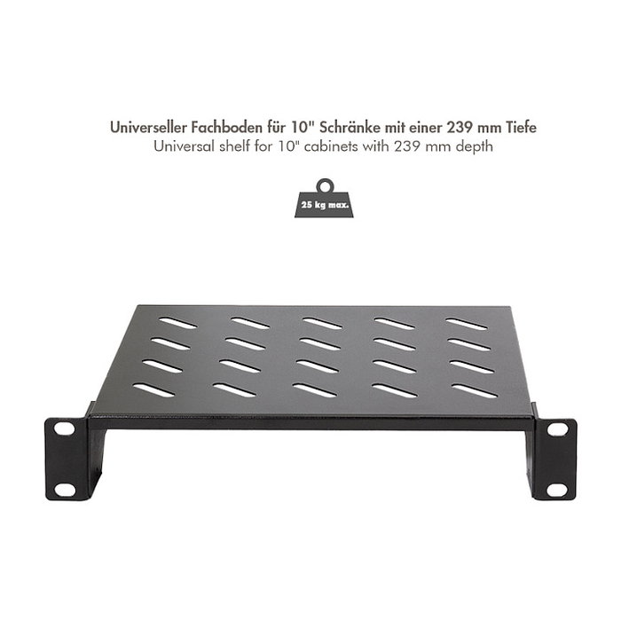 LogiLink Estante en voladizo 10 pulgadas 200 mm 1U negro LogiLink Estante en voladizo 10 pulgadas 200 mm 1U negro