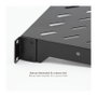 LogiLink Estante en voladizo 10 pulgadas 200 mm 1U negro