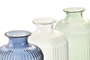 DKD Home Decor Set de 9 Jarrones de Cristal Surtidos en Verde, Azul y Transparente