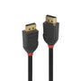 Lindy Cable DisplayPort 2.1 0.5m Black Line Negro
