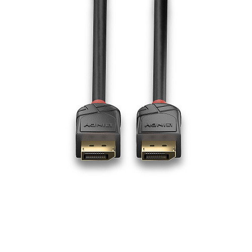 Lindy Cable DisplayPort 2.1 0.5m Black Line Negro