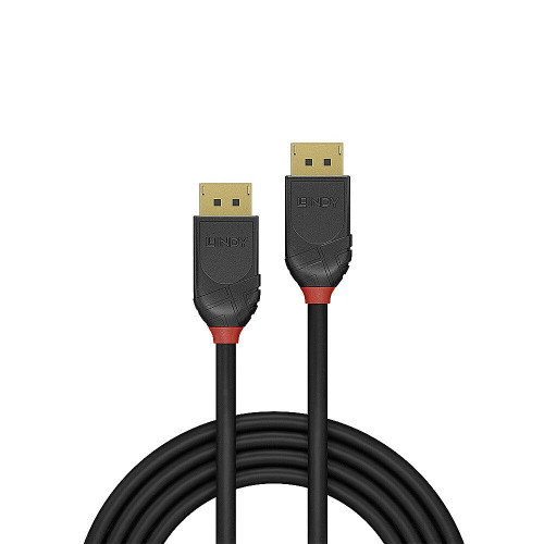 Lindy Cable DisplayPort 2.1 0.5m Black Line Negro