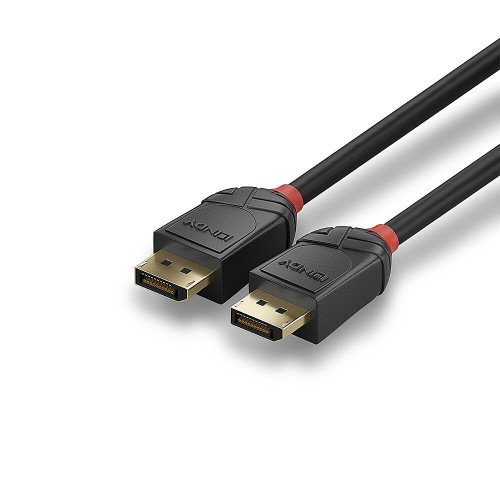 Lindy Cable DisplayPort 2.1 0.5m Black Line Negro