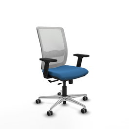 PIQUERAS Y CRESPO Silla de oficina Haches Azul claro y Blanco