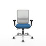 PIQUERAS Y CRESPO Silla de oficina Haches Azul claro y Blanco