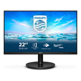 Philips V-Line 222V8LA/00 - Monitor 21.5" Full HD (1920x1080), Panel VA, 75Hz, 4ms, Flicker Free, LowBlue, HDMI 1.4, DisplayPort 1.2, Negro