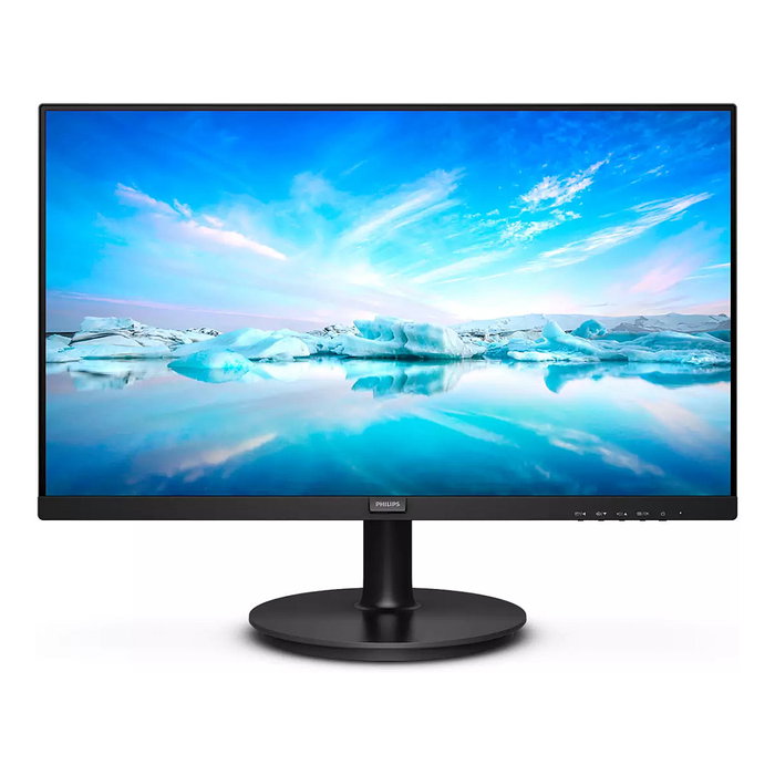 Philips 222V8LA/00 Monitor 21.5 Pulgadas (54.6 cm) Full HD 1920x1080 VA 75Hz, HDMI 1.4, DisplayPort 1.2, Low Blue Light, Flicker Free, Negro