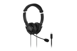 Kensington Auriculares USB-C con Microfono Supraaural y Cancelacion de Ruido, Alambricos, Cable de 1.8 m, Negro - Auriculares Hi-Fi