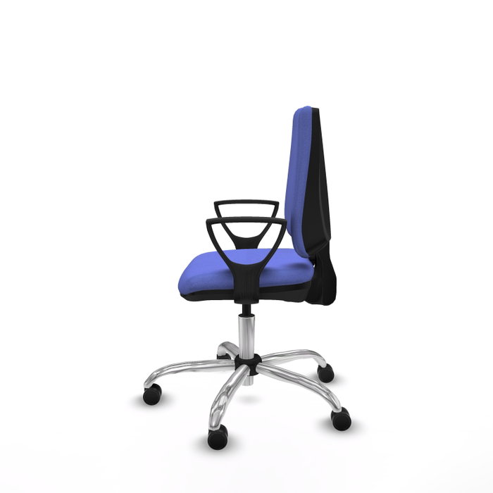 PIQUERAS Y CRESPO Silla de oficina Elche Azul claro con base cromada PIQUERAS Y CRESPO Silla de oficina Elche Azul claro con base cromada