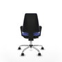 PIQUERAS Y CRESPO Silla de oficina Elche Azul claro con base cromada