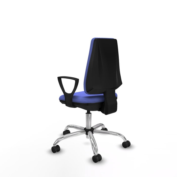 PIQUERAS Y CRESPO Silla de oficina Elche Azul claro con base cromada PIQUERAS Y CRESPO Silla de oficina Elche Azul claro con base cromada