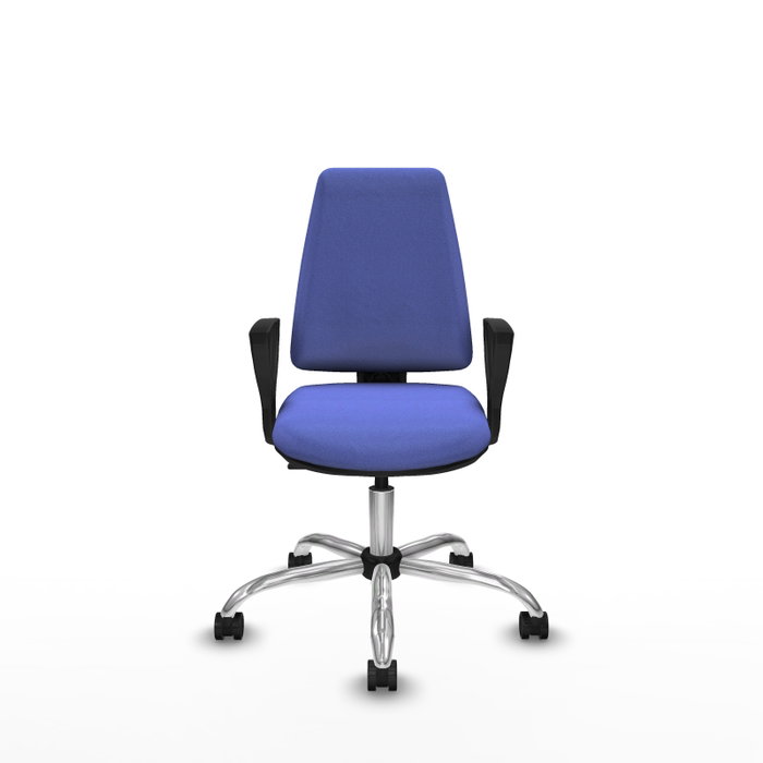 PIQUERAS Y CRESPO Silla de oficina Elche Azul claro con base cromada PIQUERAS Y CRESPO Silla de oficina Elche Azul claro con base cromada