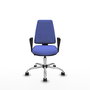 PIQUERAS Y CRESPO Silla de oficina Elche Azul claro con base cromada