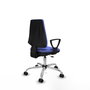PIQUERAS Y CRESPO Silla de oficina Elche Azul claro con base cromada