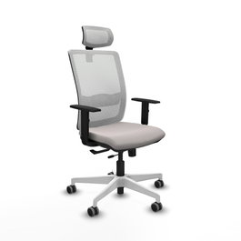 PIQUERAS Y CRESPO Silla de oficina Haches Blanca con mecanismo Sincro/Traslack