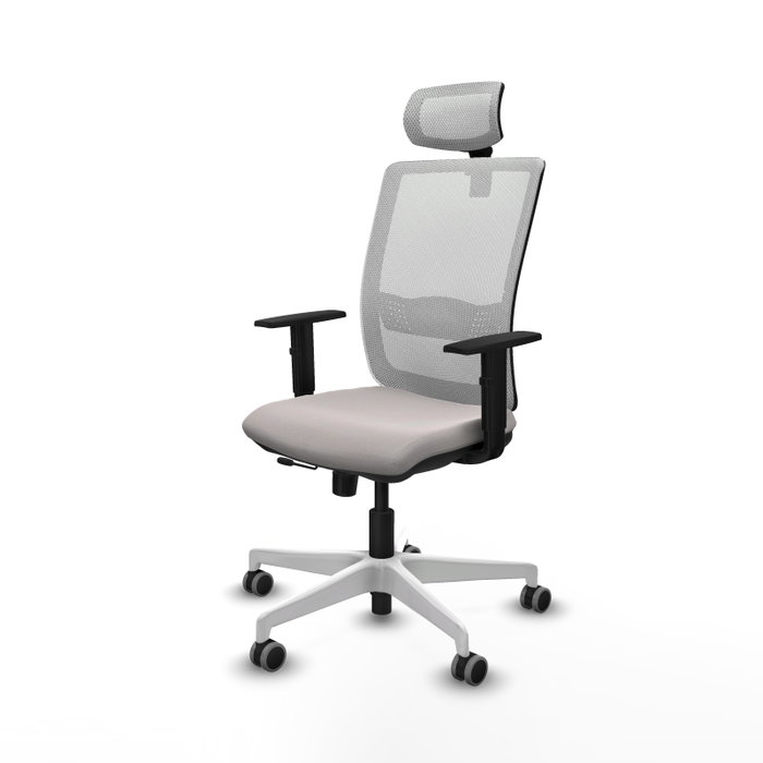 PIQUERAS Y CRESPO Silla de oficina Haches Blanca con mecanismo Sincro/Traslack PIQUERAS Y CRESPO Silla de oficina Haches Blanca con mecanismo Sincro/Traslack