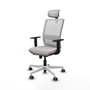 PIQUERAS Y CRESPO Silla de oficina Haches Blanca con mecanismo Sincro/Traslack