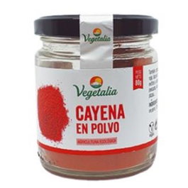 VEGETALIA Pimienta Cayena Polvo 80 Gr. Bio - Condimento Vegano Ecológico - Referencia Pimienta Cayena Polvo 80Gr. Bio