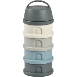 Beaba Caja de Dosser de 4 Compartimentos, Gris Mineral / Azul