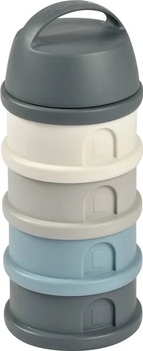 Beaba Caja de doser con 4 compartimentos, gris mineral / azul Beaba Caja de doser con 4 compartimentos, gris mineral / azul