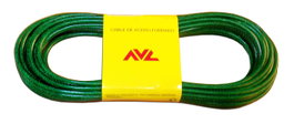 AVL Cable de acero plastificado de 3.5 mm verde de 25 m