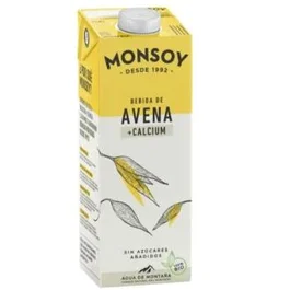 MONSOY Bebida Vegetal de Avena con Calcio 1Lt (6 Unidades) Bio