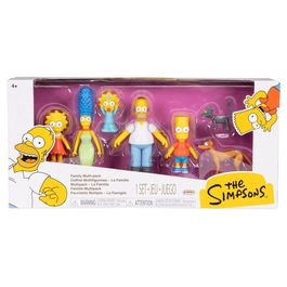 JAKKS PACIFIC Blister 7 figuras Familia Los Simpsons 6cm