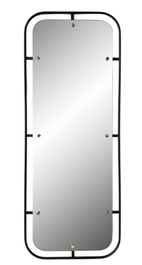 DKD Home Decor Espejo de Hierro y Cristal Negro 73x195 cm