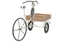DKD Home Decor Expositor Triciclo Metal y Madera Blanco 151x56x89 cm